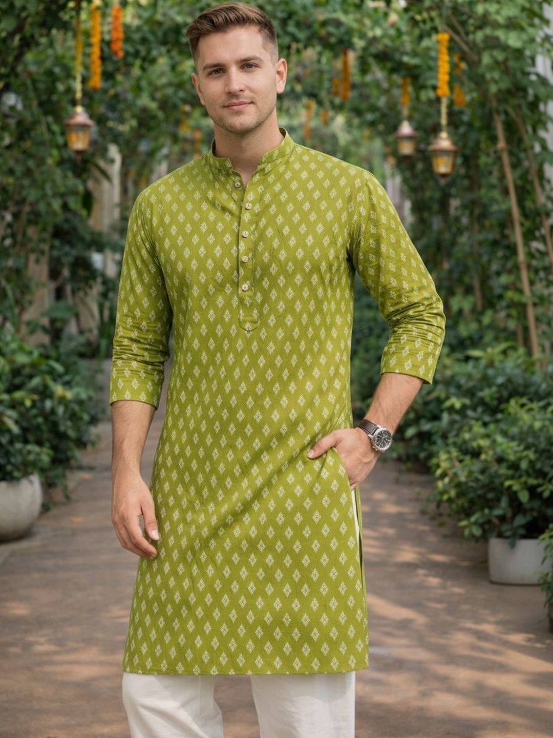 Anouk Men Geometric Printed Kurta-picture-28
