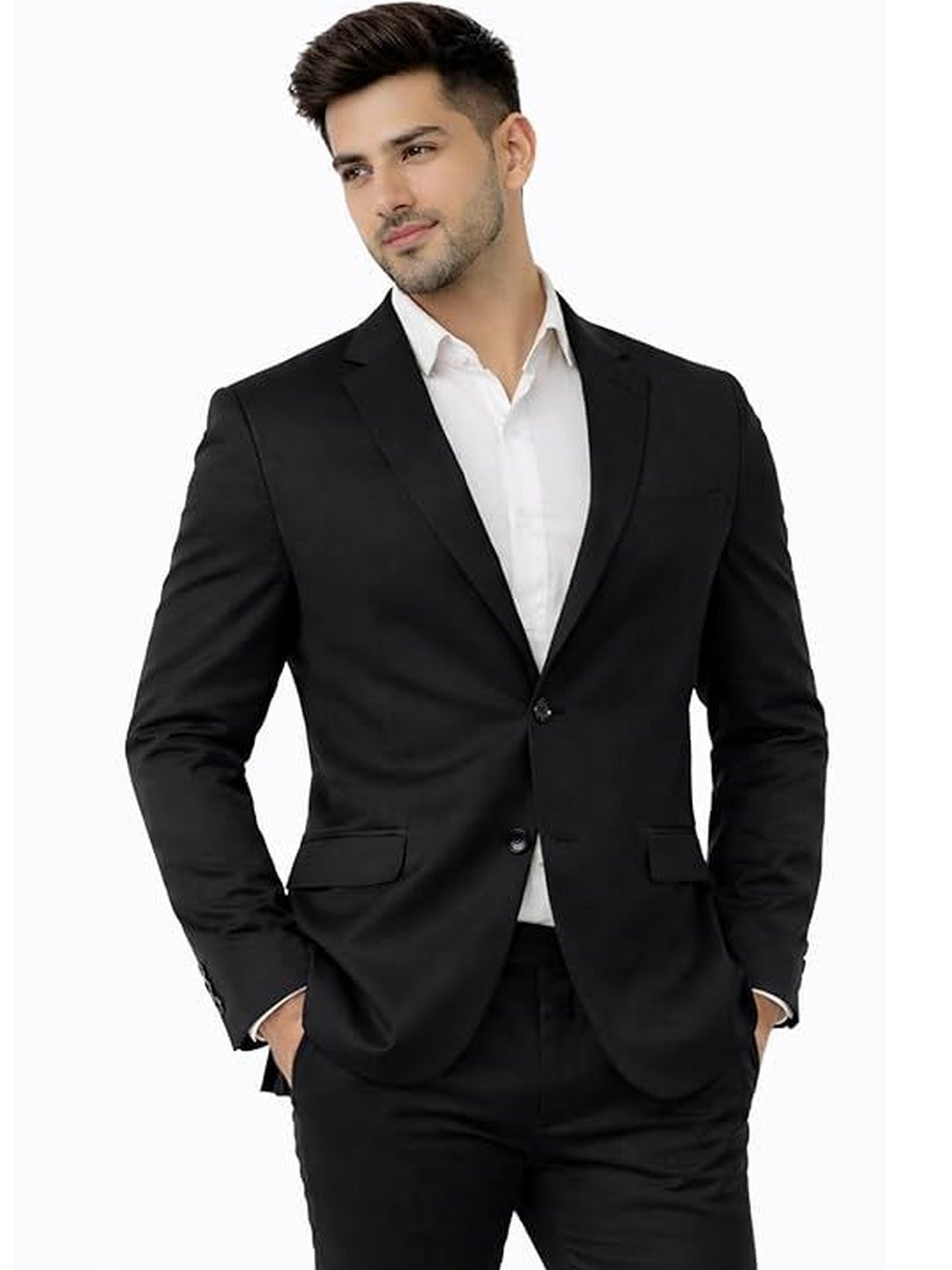 ESTYLISHKART Notched Lapel Single-Breasted Slim Fit Blazers-picture-22