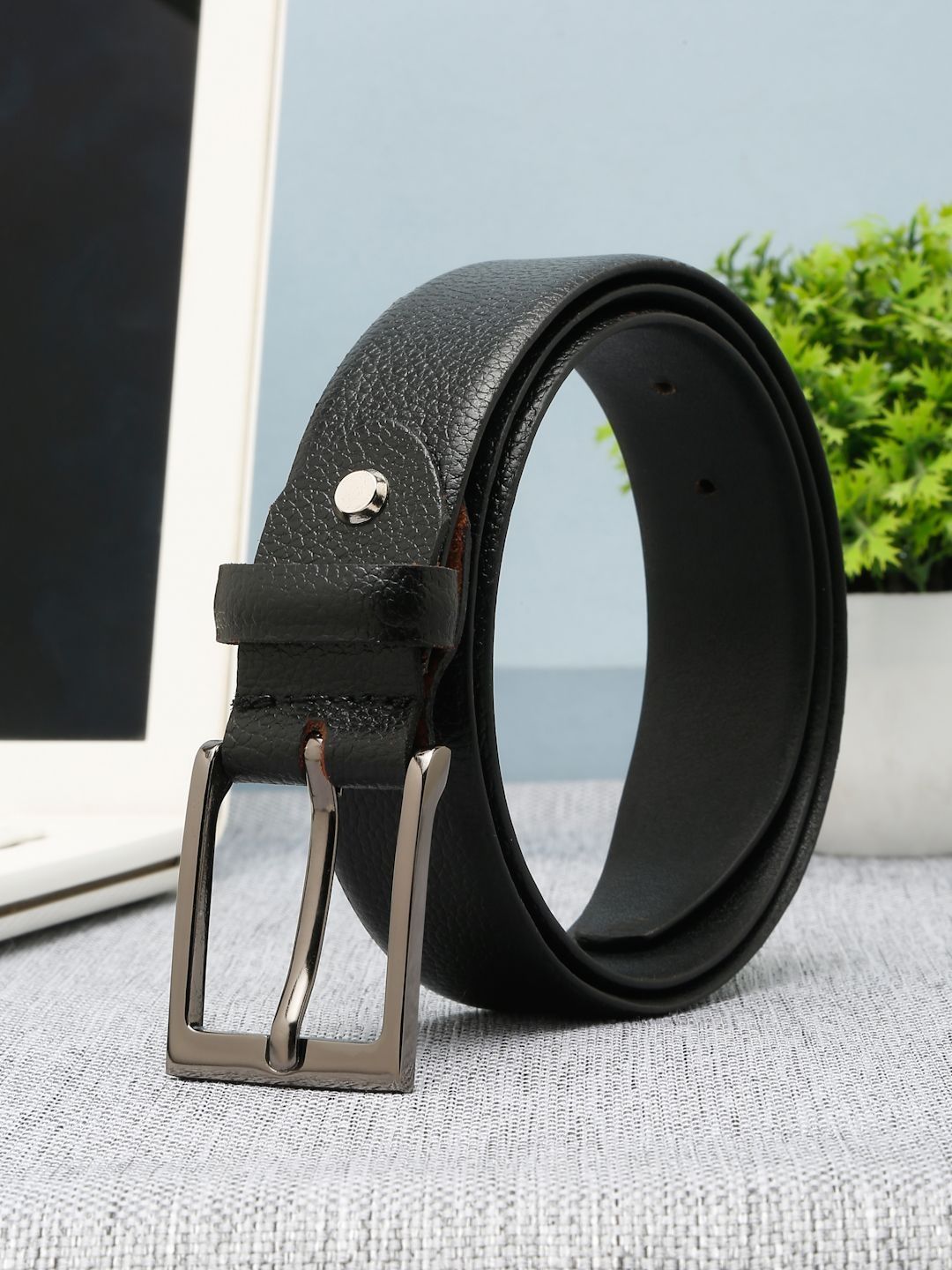 Teakwood Leathers Men Textured Leather Belt-picture-42