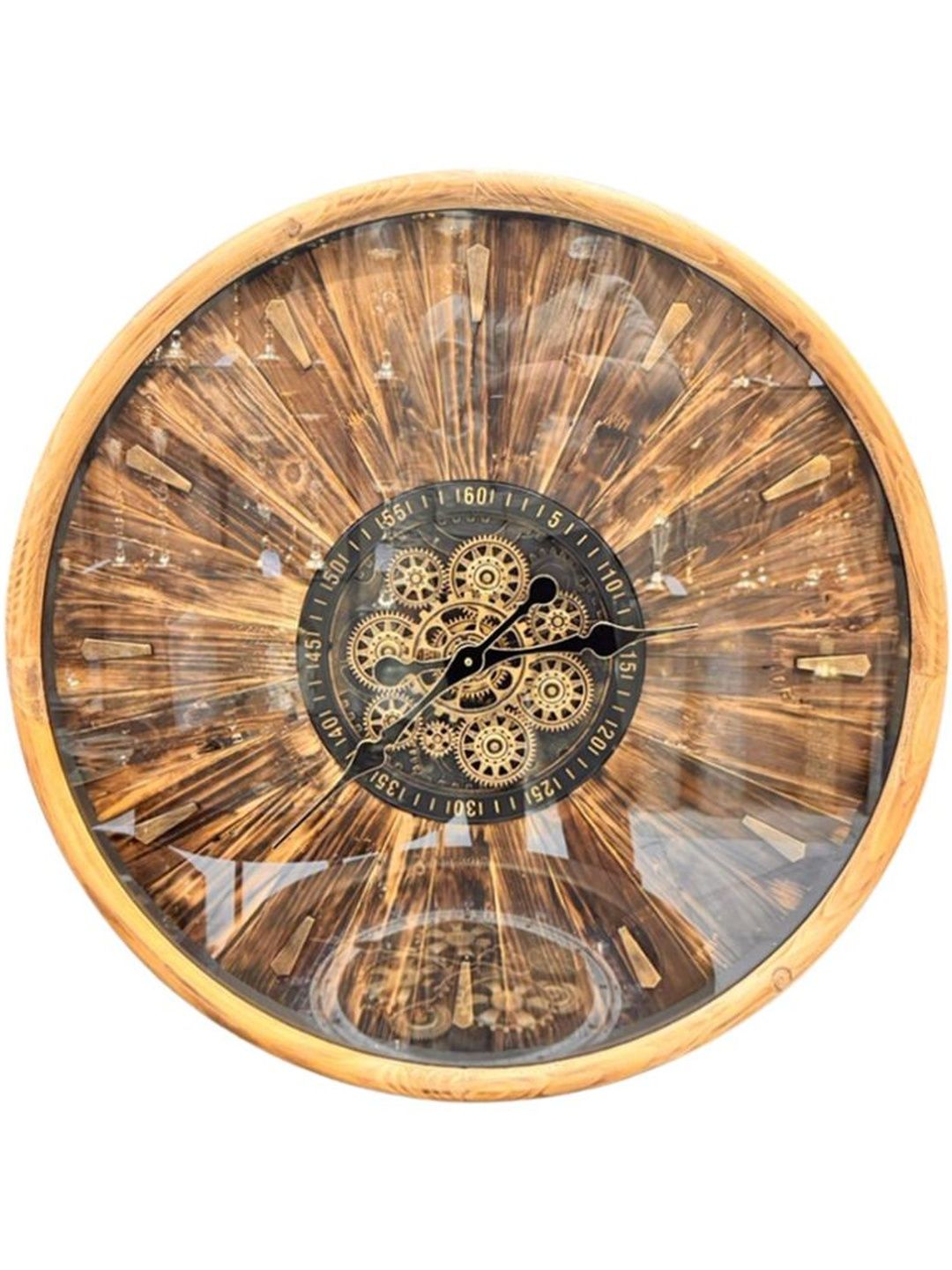 ELARE Multicoloured Textured Wall Clock-image-45