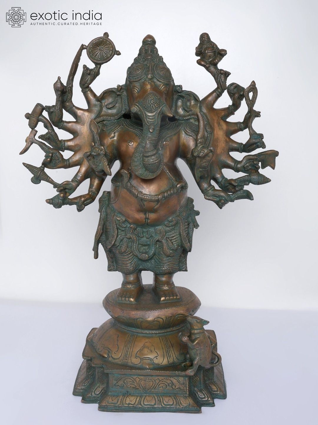 Exotic India Brown Religious Idol Showpiece-image-24