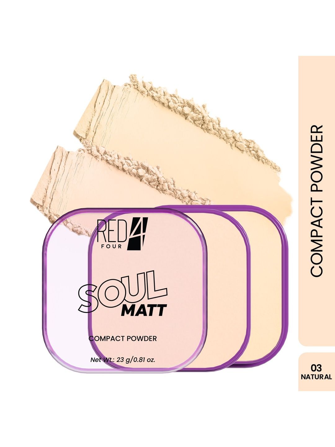 RED 4 Soul Matt Long Lasting Compact Powder - 23 g - Natural 03-picture-16