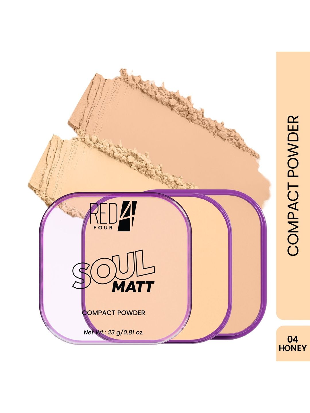 RED 4 Soul Matt Long Lasting Compact Powder - 23 g - Honey 04-picture-22
