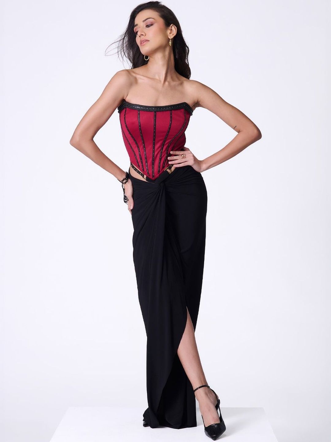 S&N by Shantnu Nikhil Victorian Crop Top-picture-30