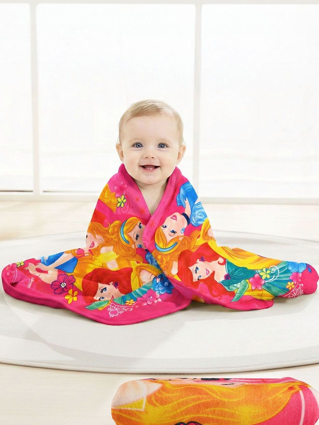 Kuber Industries Pink & Multicoloured 2 Printed Cotton 170 GSM Bath Towel