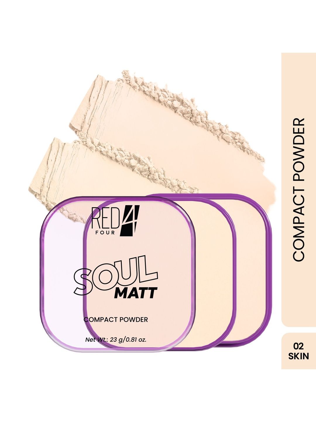 RED 4 Soul Matt Long Lasting Compact Powder - 23 g - Skin 02-picture-20