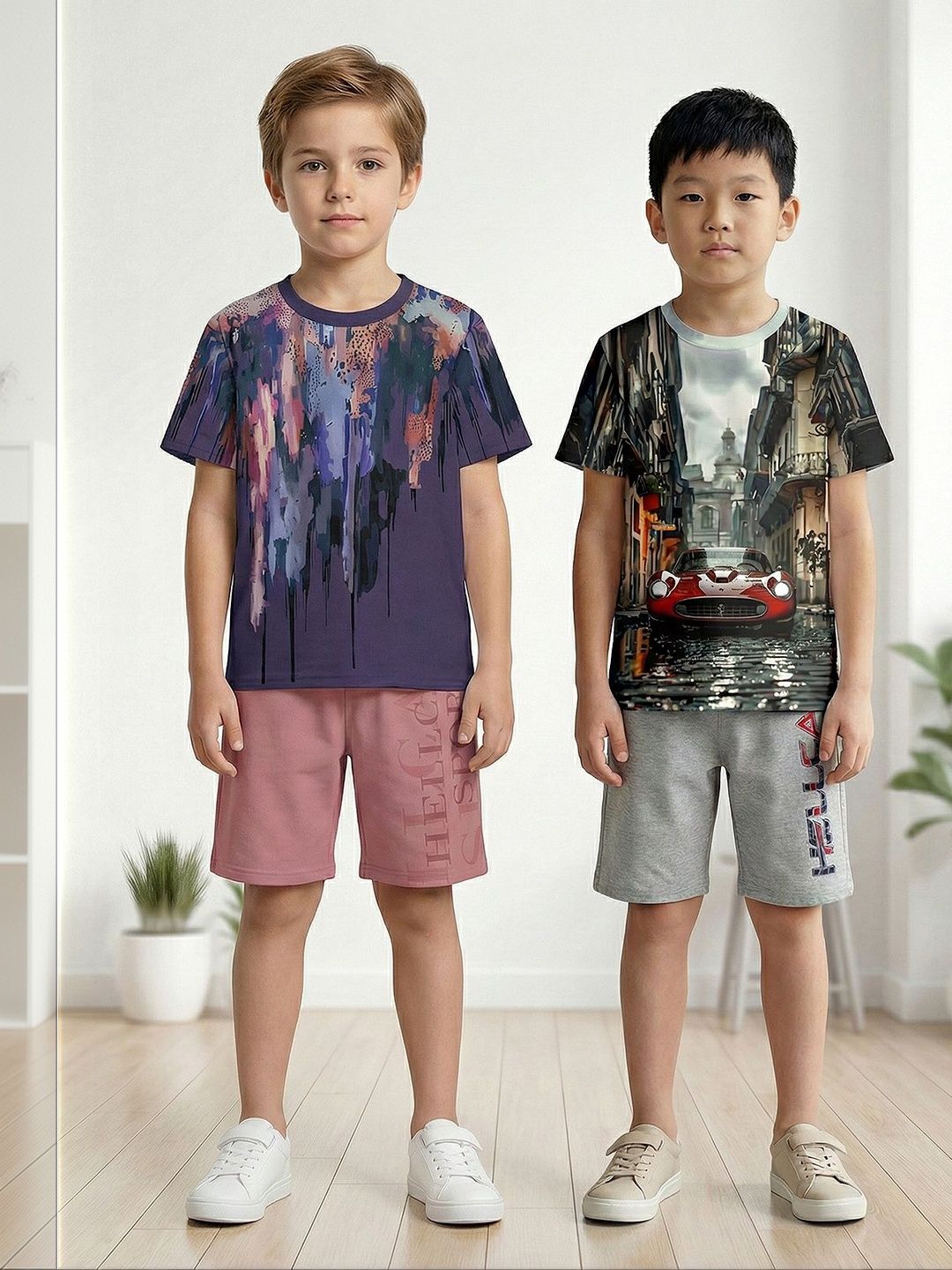 HELLCAT Boys Printed T-shirt with Shorts-image-12