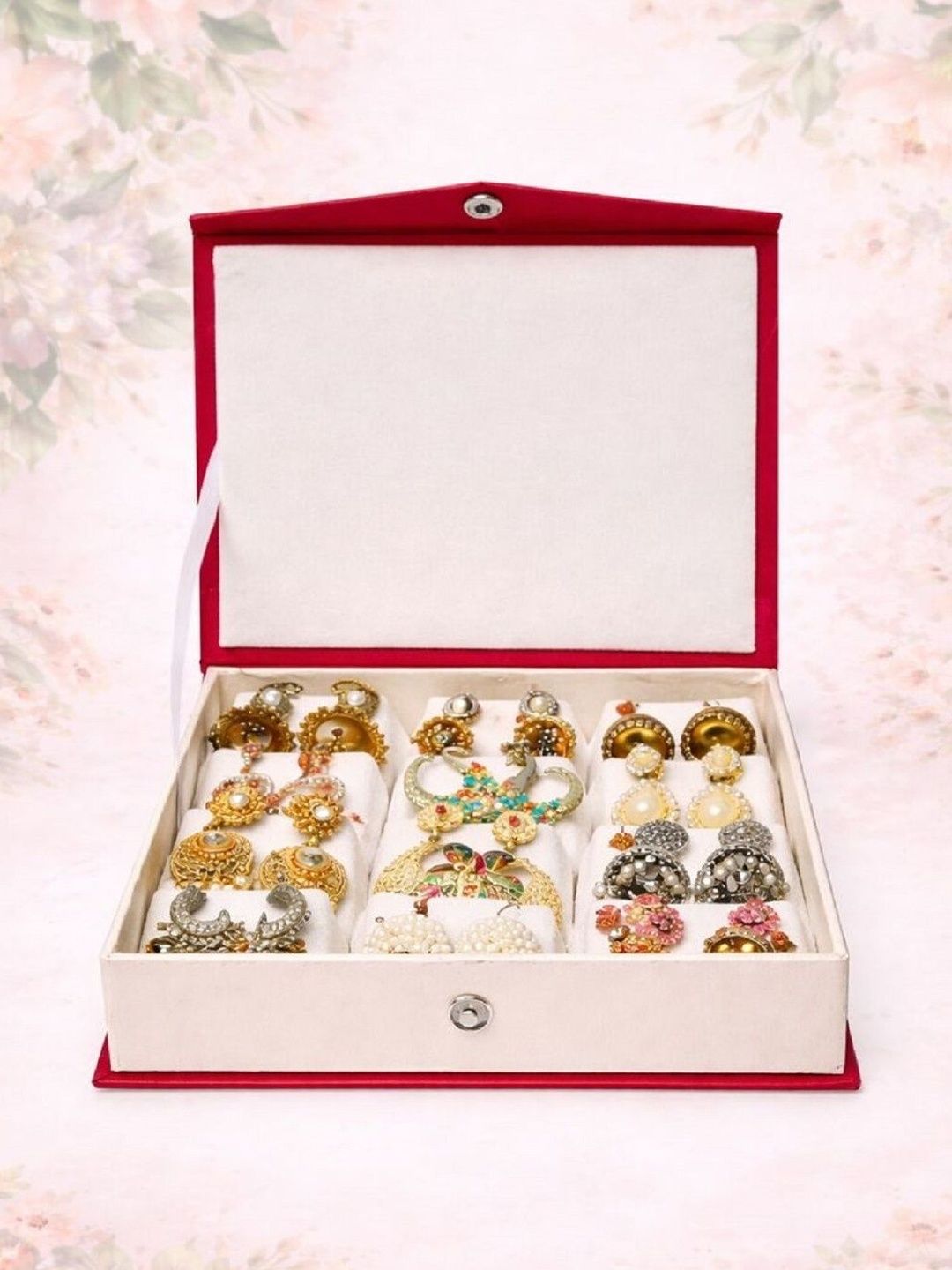 ULTIMATEFASHIONISTA Red Set of 1 Regular Jewellery Organiser Organisers-picture-52