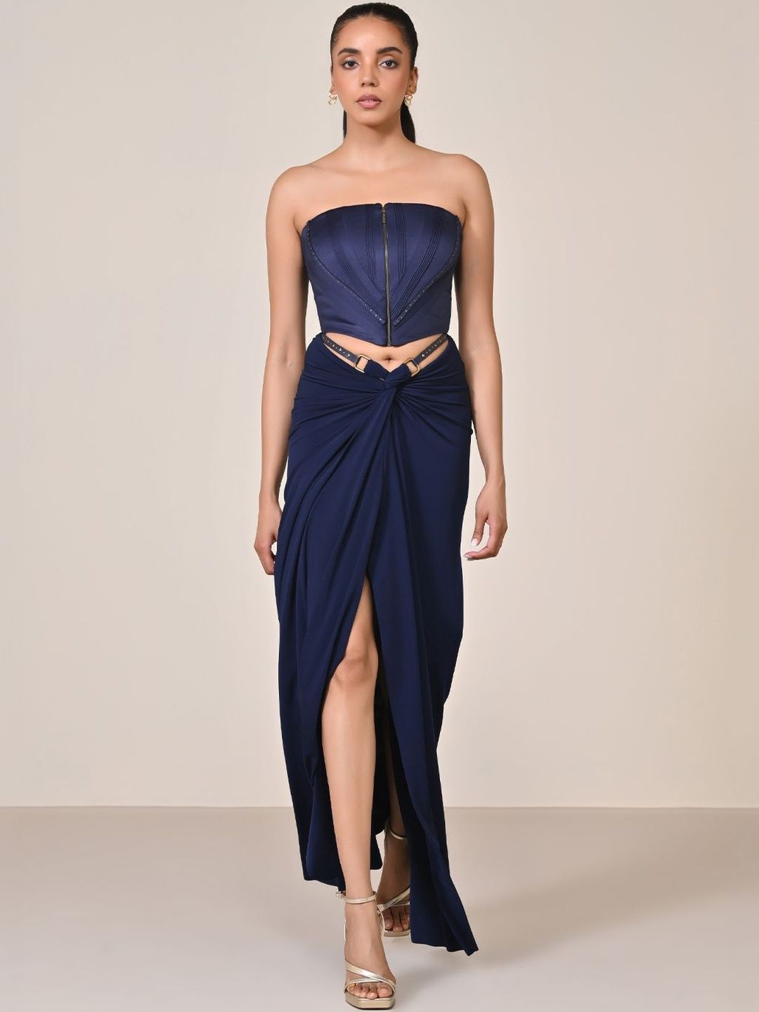 S&N by Shantnu Nikhil Studded Crop Top-picture-22