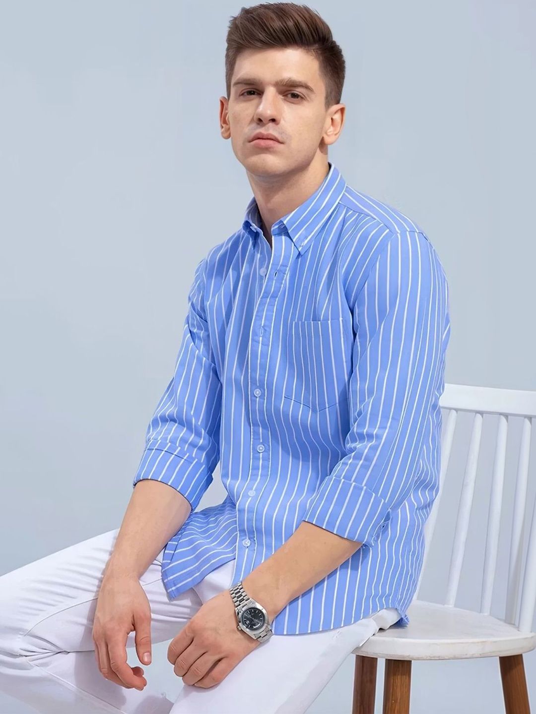 XENOR Men Striped Casual Shirt-picture-27
