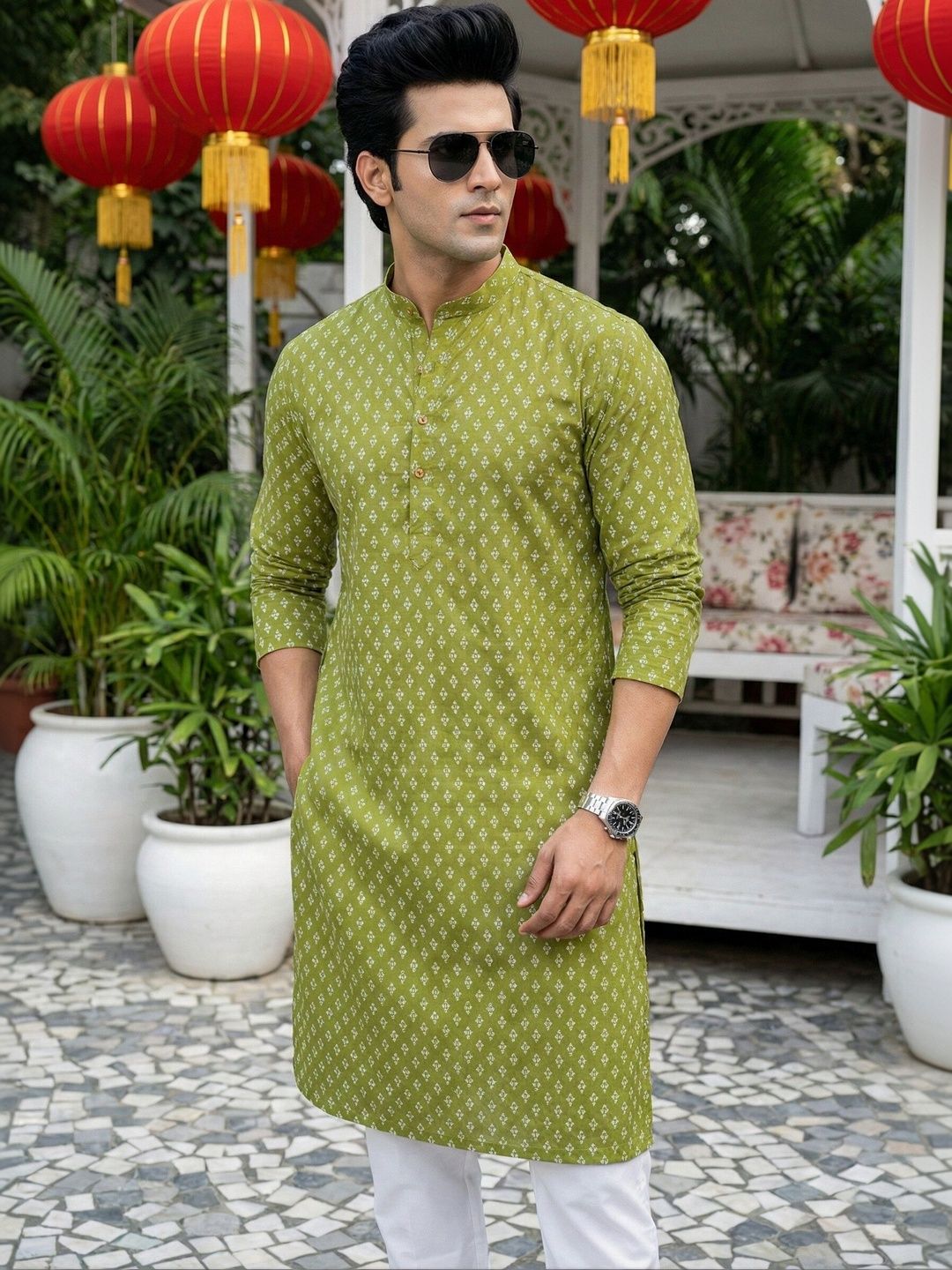 Anouk Men Geometric Printed Kurta-picture-31