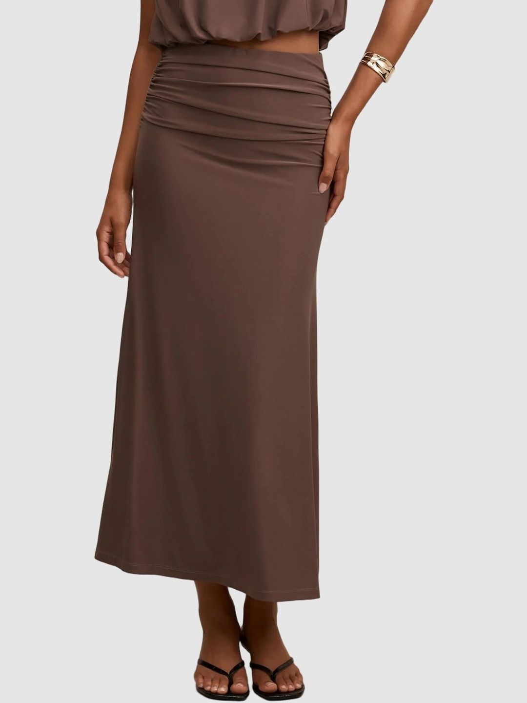 Forever New Women Knits Maxi Straight Skirt-picture-37