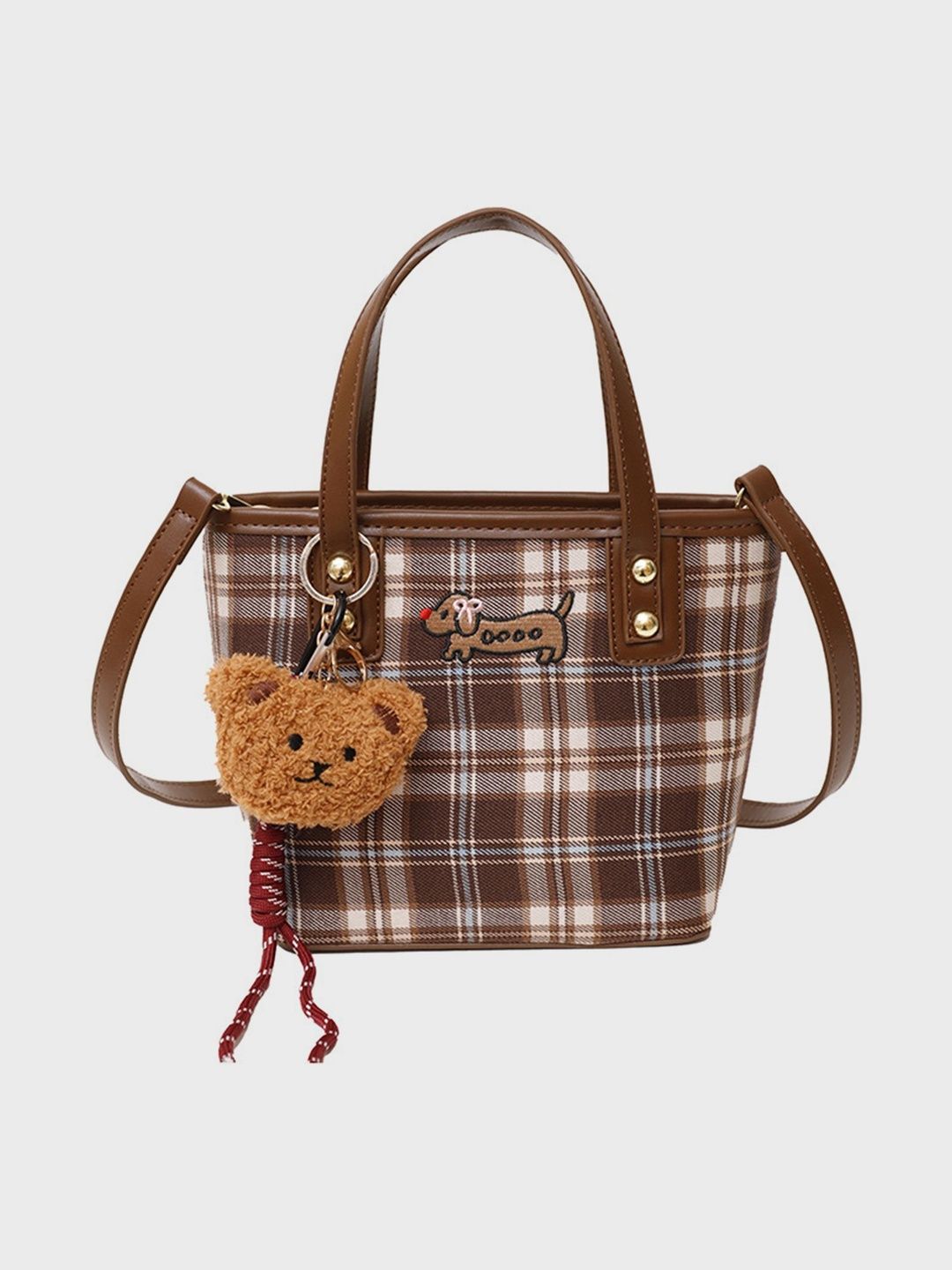 LULU & SKY Checked Handheld Bag-picture-39