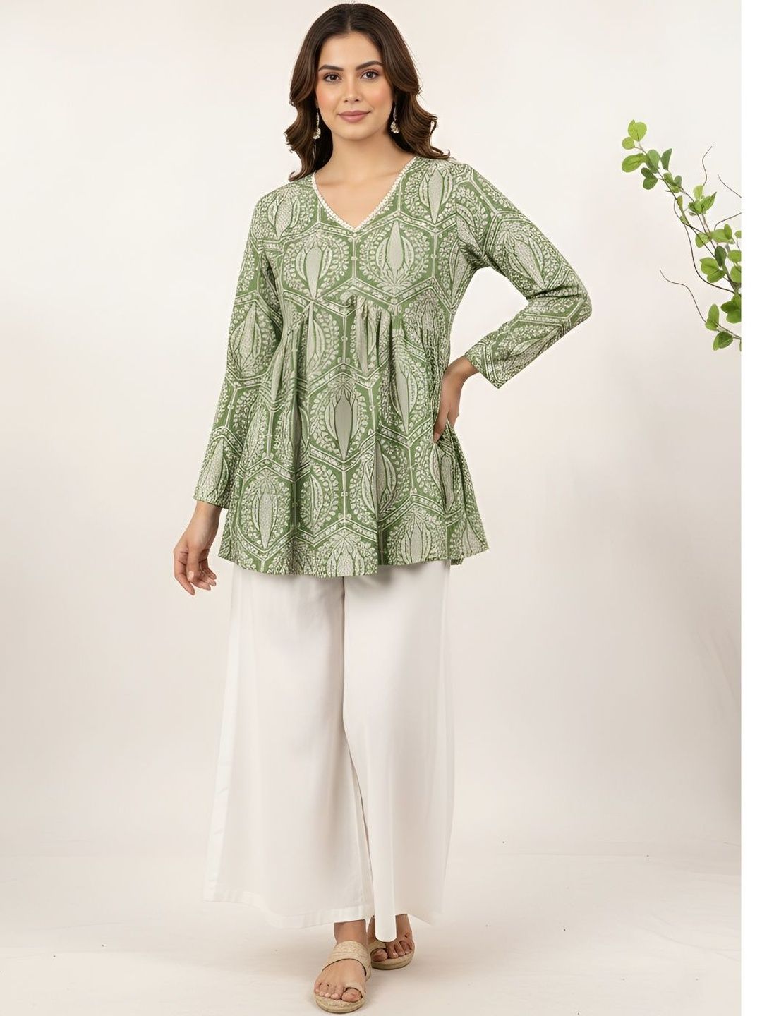 LARISHA Print Ethnic Cotton Top-picture-38