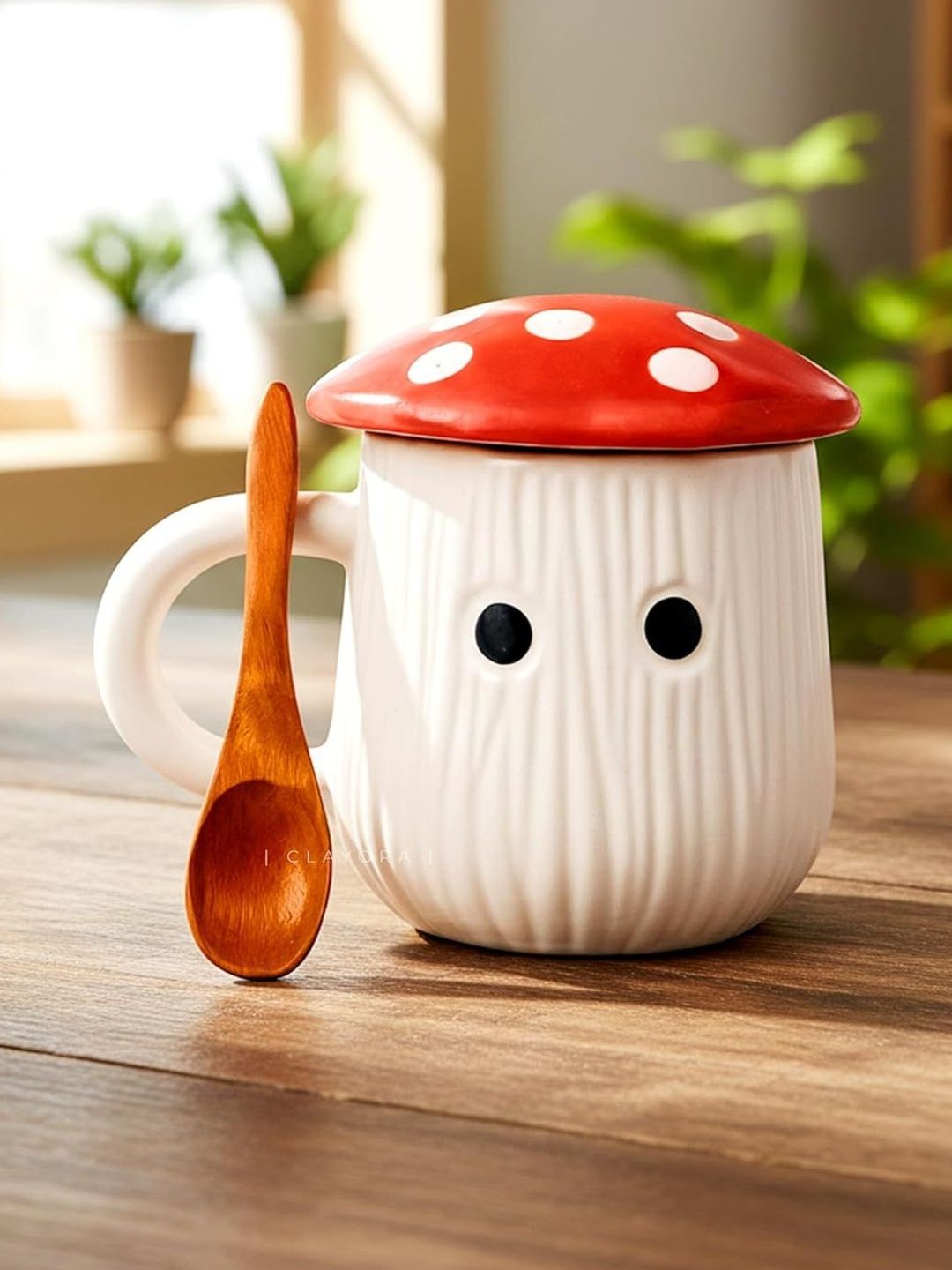 CLAYORA Multicoloured Handcrafted Textured Ceramic Glossy Mugs Set of Cups and Mugs-image-35