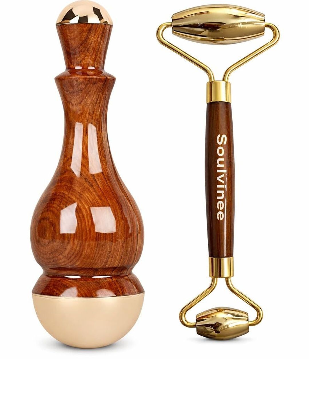 soulvinee 2-in-1 Kansa Bronze Face & Body Massage Roller-picture-1