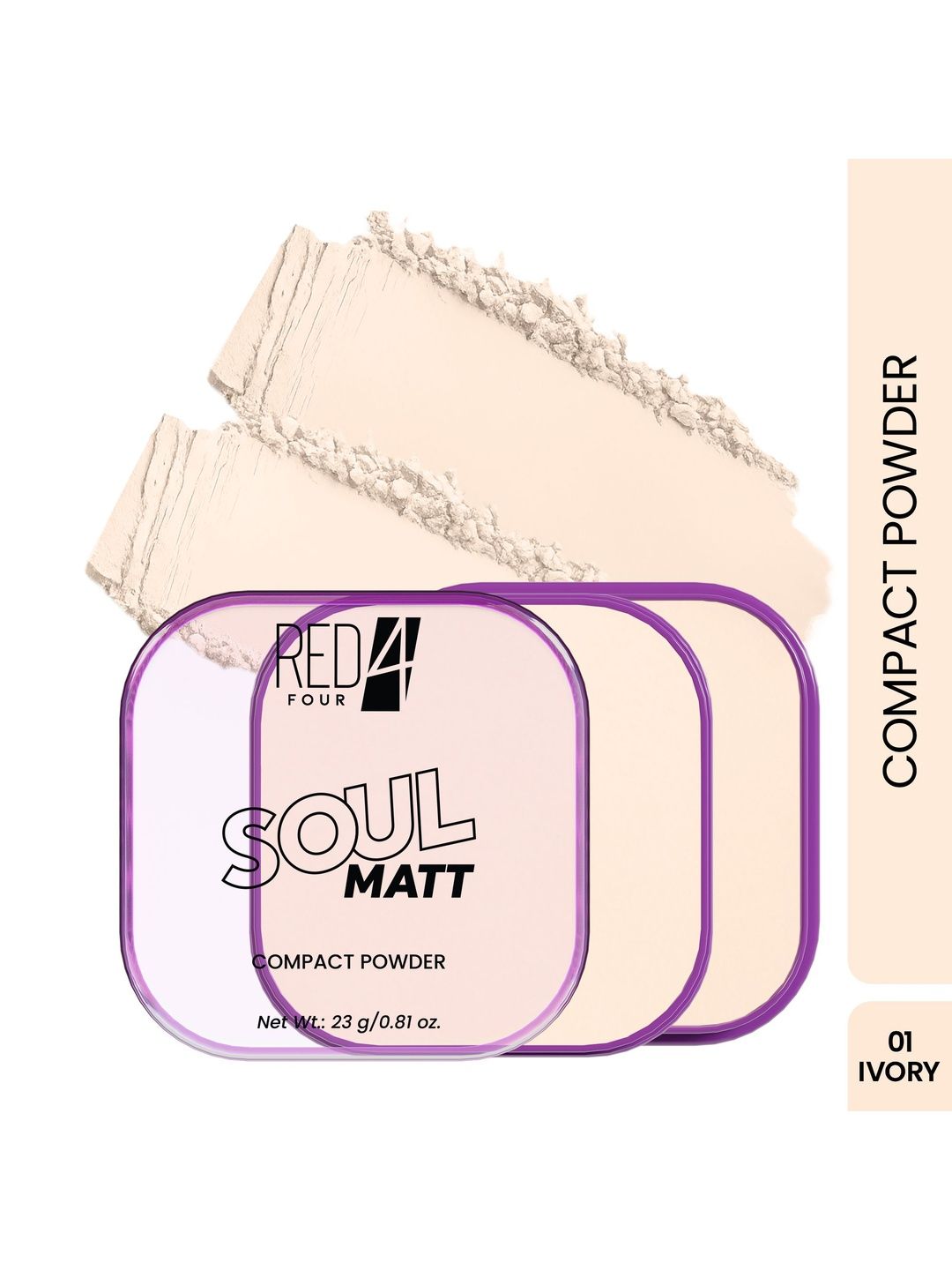RED 4 Soul Matt Long Lasting Compact Powder - 23 g - Ivory 01-picture-21