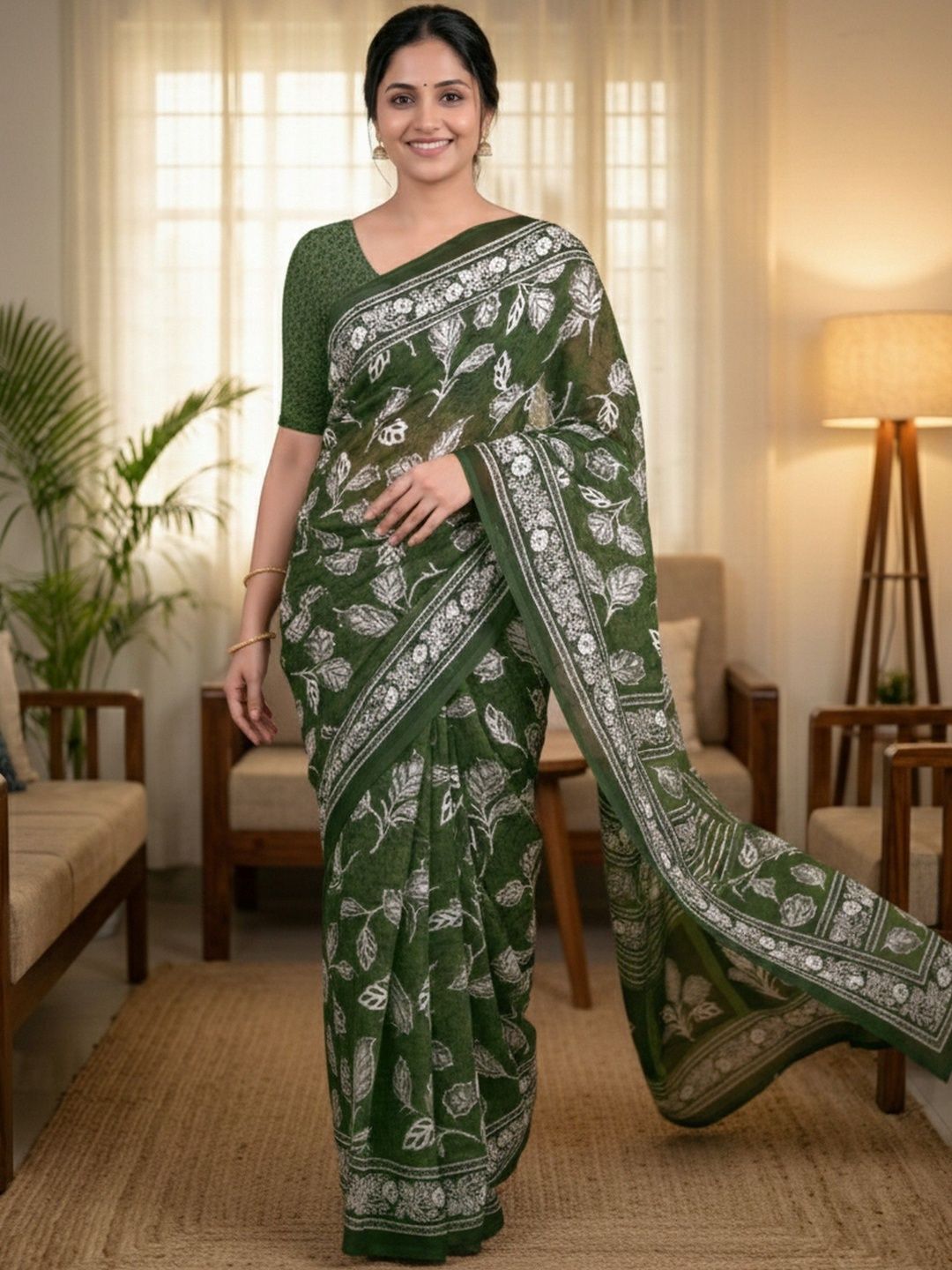 HALKA FULKA Floral Handloom Saree-picture-49