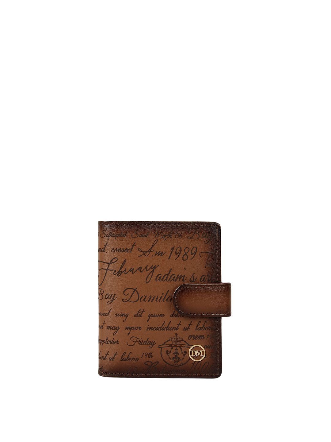 Da Milano Unisex Typography Printed Leather Two Fold Wallet-image-28