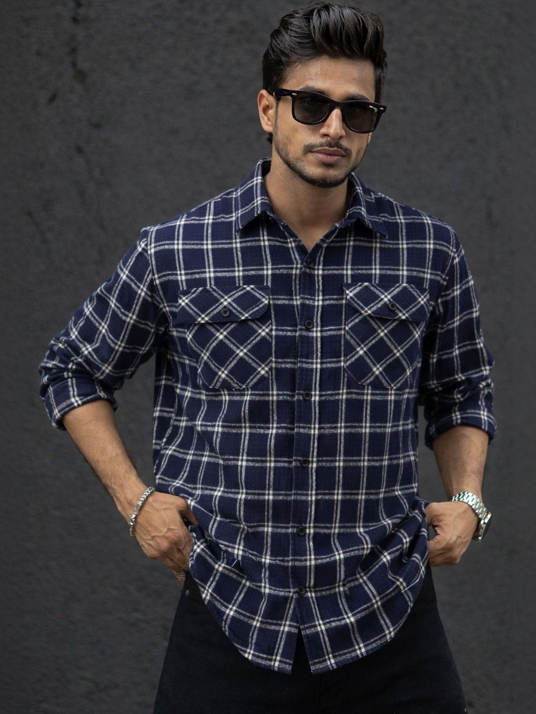 COMBRAIDED Men Checked Woven Jacket-picture-32