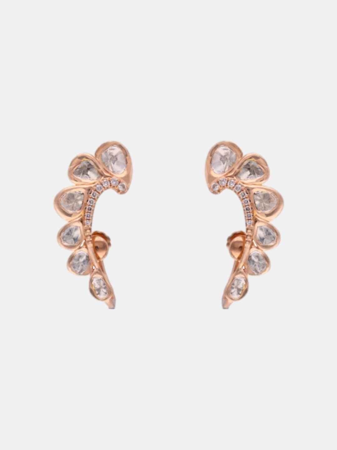 C KRISHNIAH CHETTY JEWELLERS PVT LTD 18KT Rose Gold Earrings - 7.48 g-picture-45