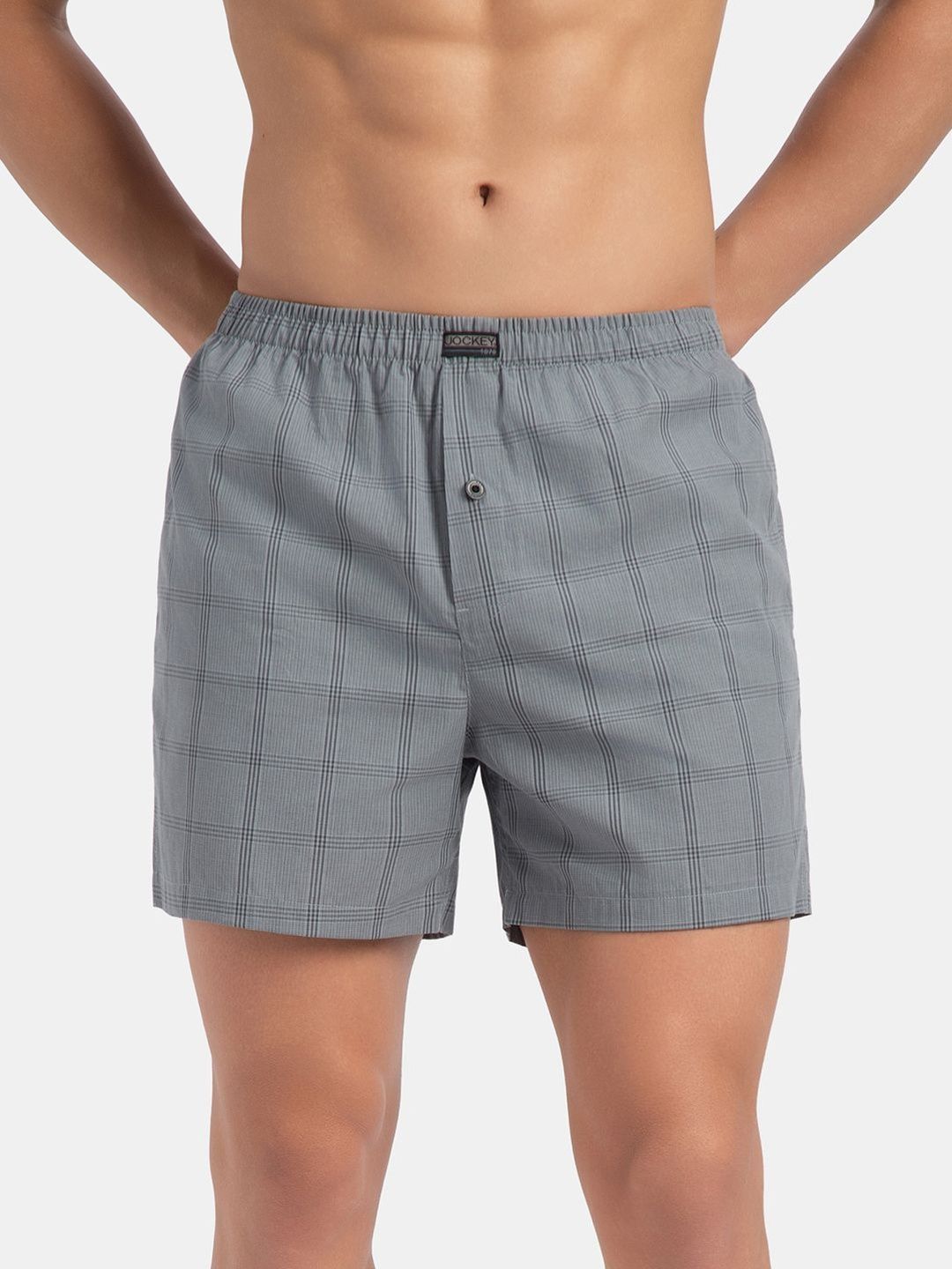 Jockey Pack of 2 Super Combed Mercerized Cotton Woven Checkered Inner Boxers - 8222-picture-44
