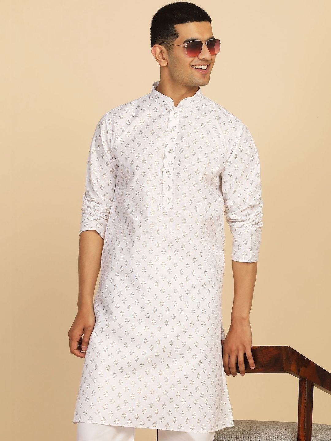 Anouk Mirage Men Ethnic Motifs Printed Thread Work Straight Kurta-picture-26