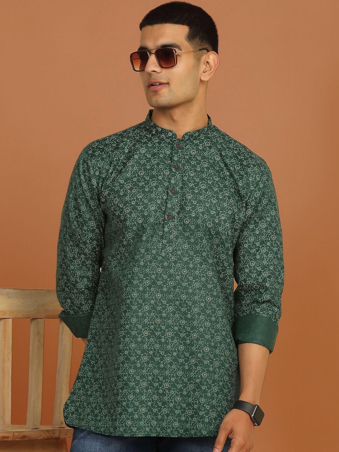 Anouk Mirage Floral Printed Green Short Kurta-picture-25