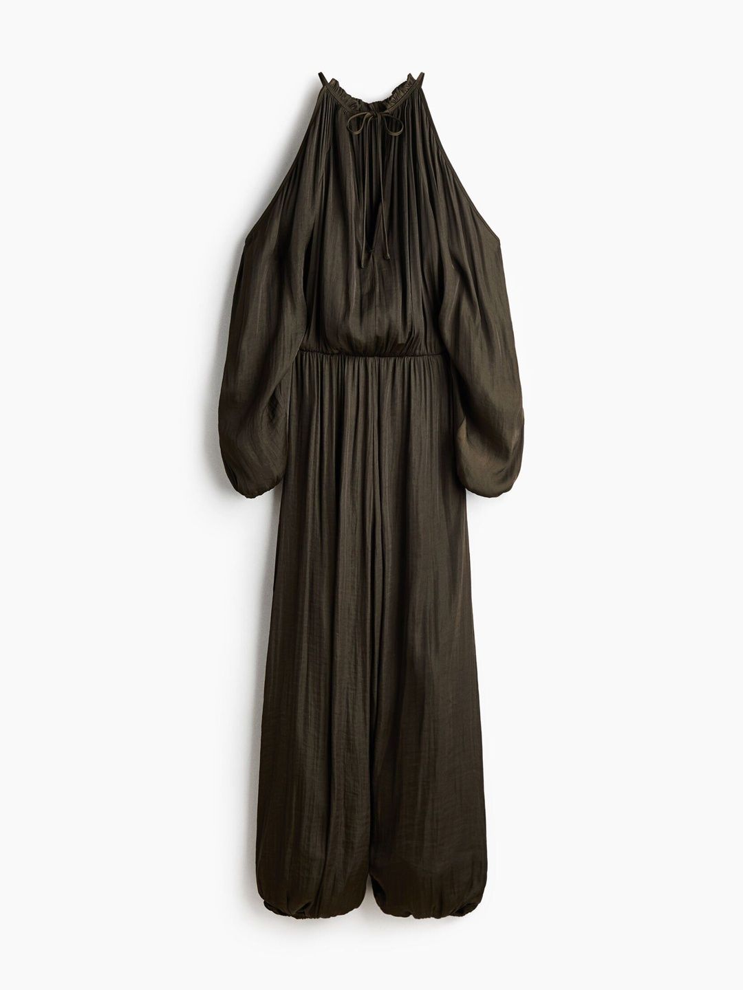 H&M Cold-shoulder Satin Jumpsuit-picture-22