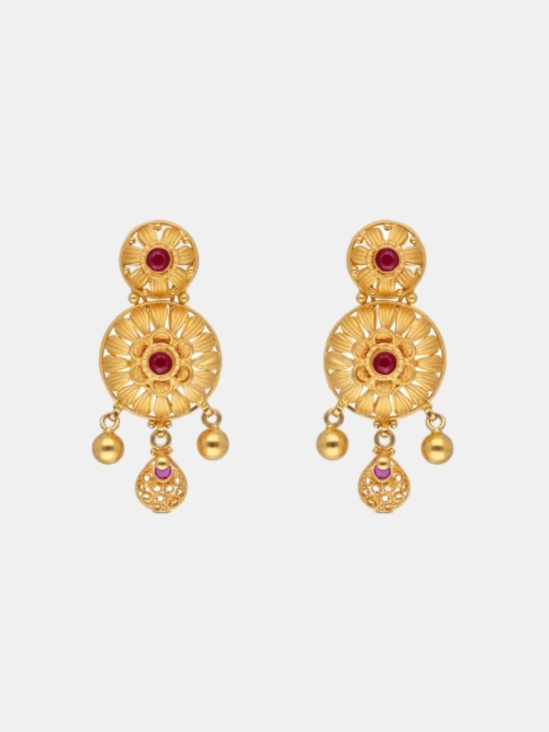 C KRISHNIAH CHETTY JEWELLERS PVT LTD 22KT Gold Earrings - 10.66 g-picture-15