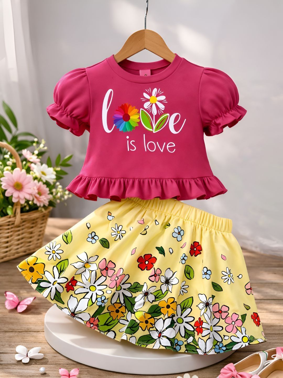 PY PINKYOU Girls Printed Top with Skirt-picture-16