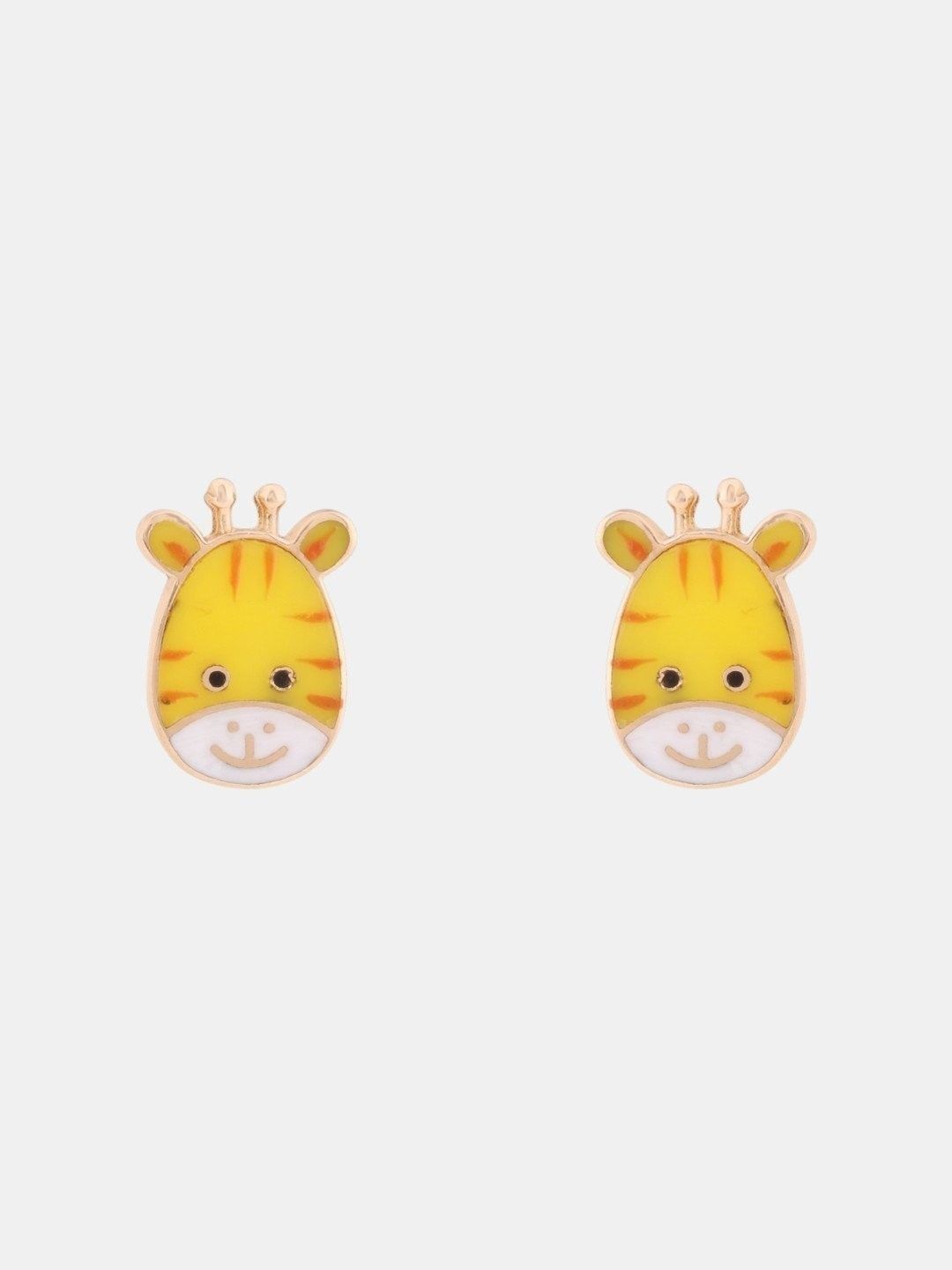 C KRISHNIAH CHETTY JEWELLERS PVT LTD Kids-Girls 22KT Gold Giraffe Motif Earrings 1.32 g-picture-57