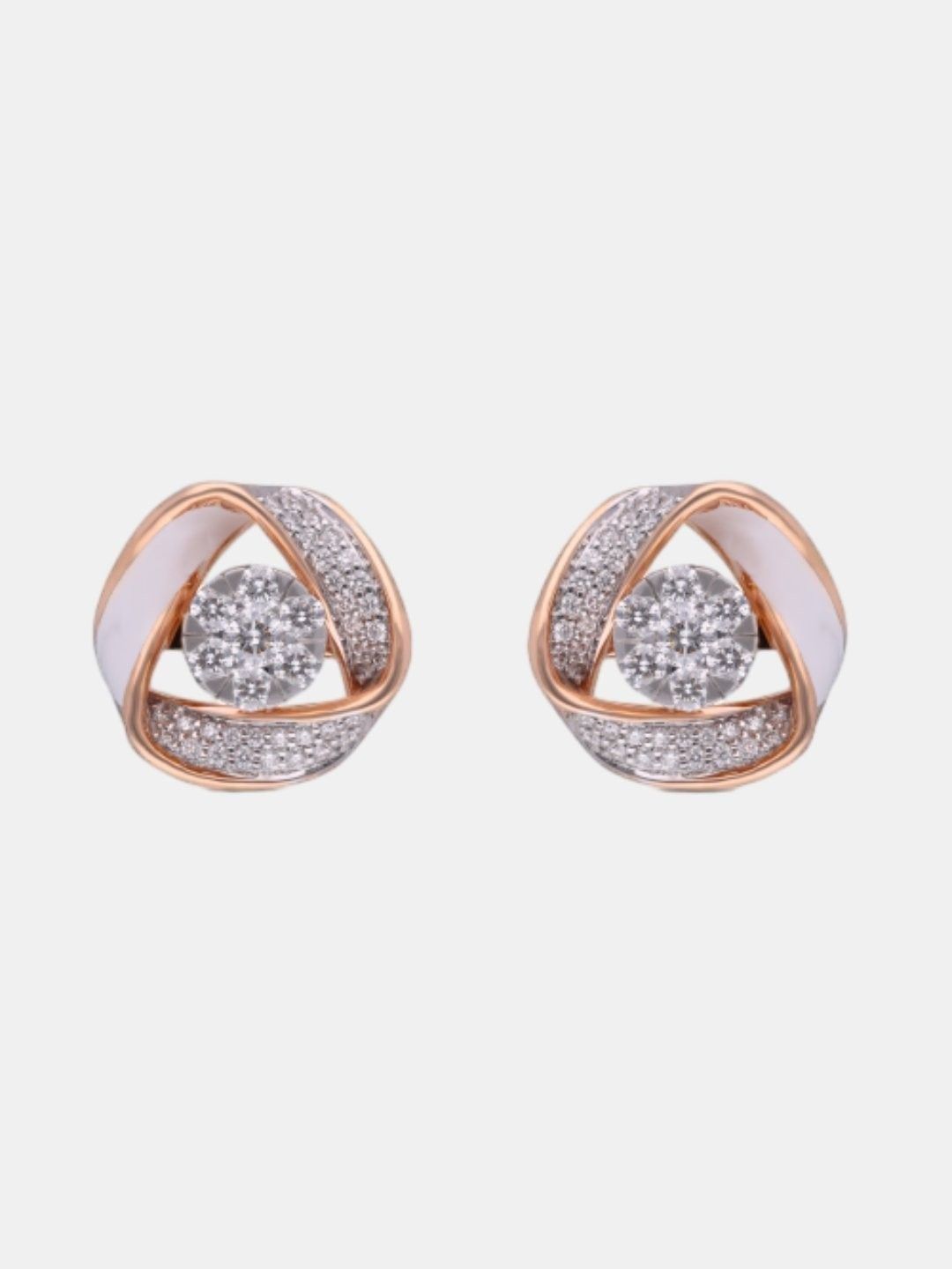 C KRISHNIAH CHETTY JEWELLERS PVT LTD 18KT Gold Diamond Studded Earrings - 5.55 g-picture-15