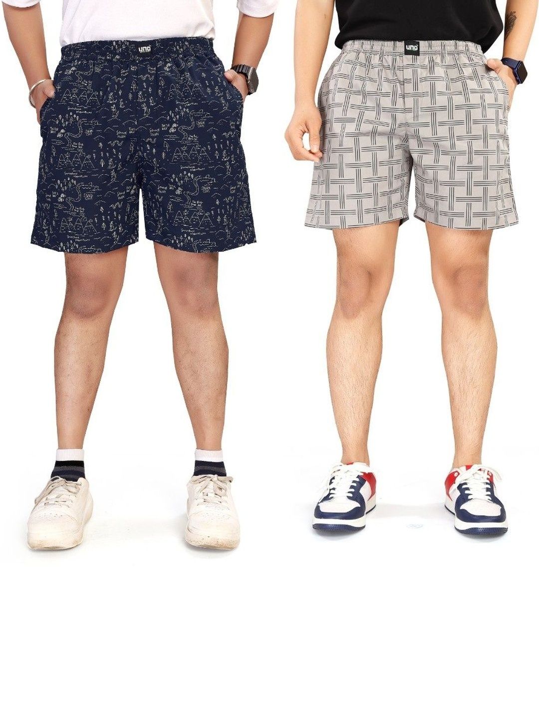 UNOseven Boys Checked Technology Shorts