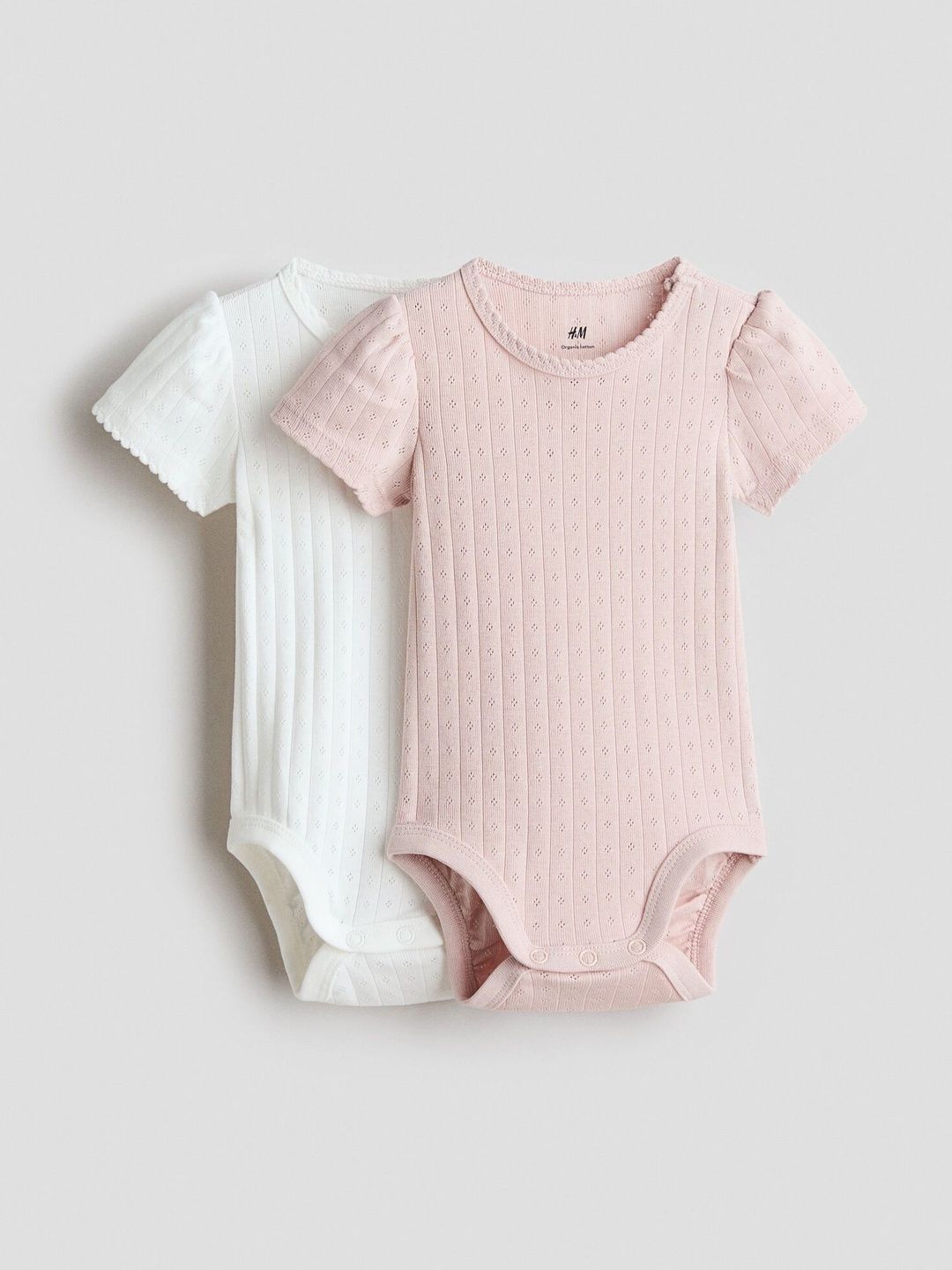 H&M 2-Pack Cotton Pointelle Bodysuits