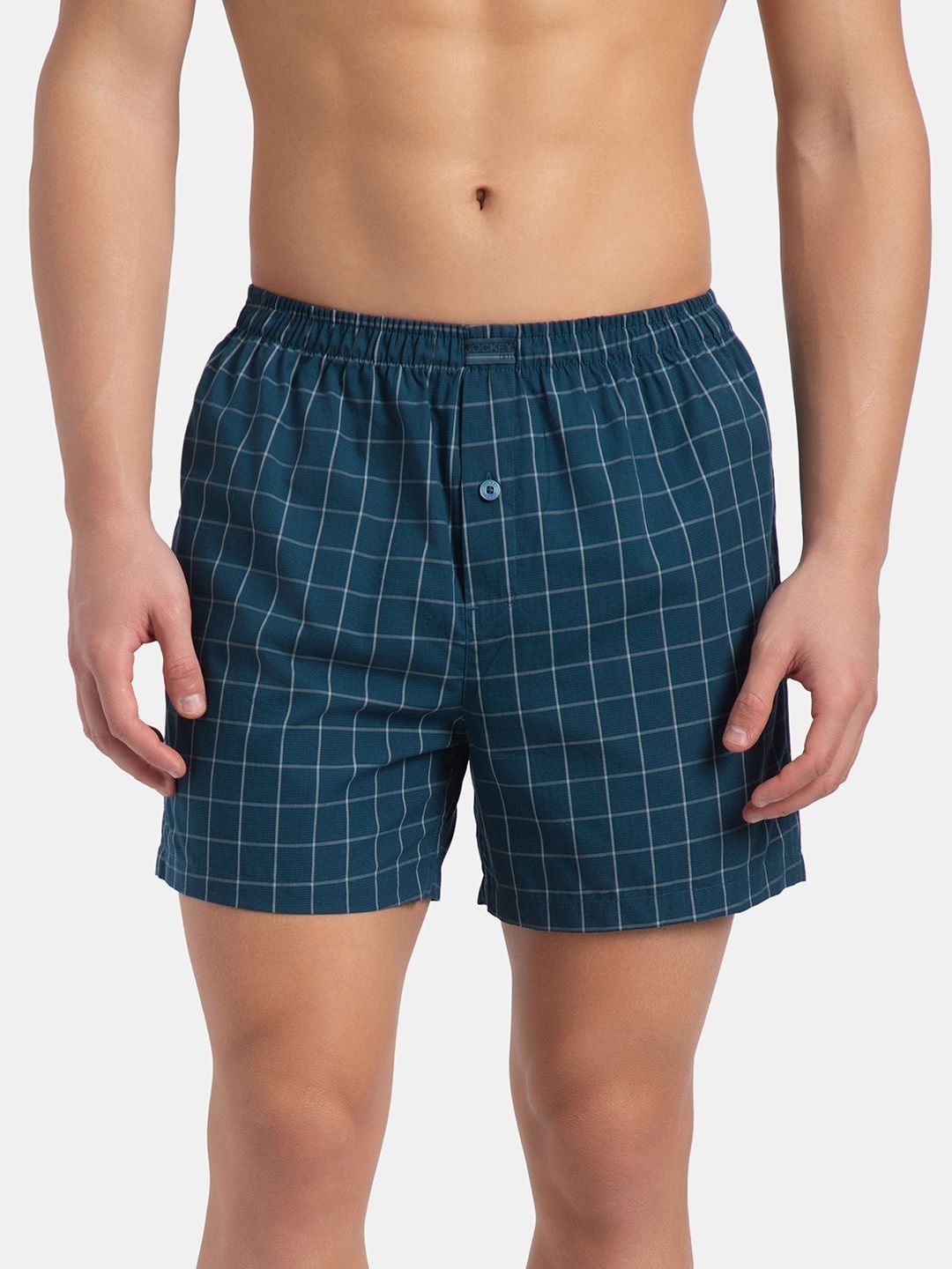 Jockey Pack Of 2 Checked Combed Cotton Boxers-picture-45