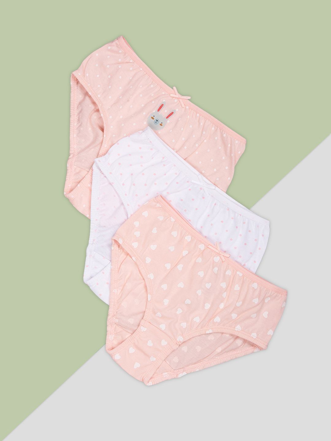 Pantaloons Junior Girls Pack of 3 Printed Assorted Cotton Core M