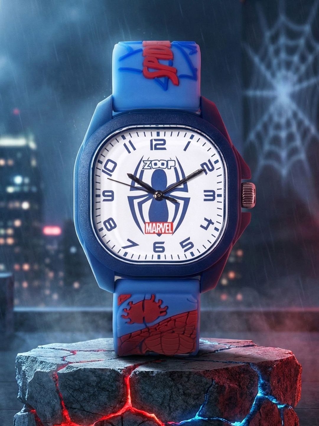 zoop from titan Zoop Kids Marvel Analog Watch with White Spiderman Dial - 16045PP04W-picture-10
