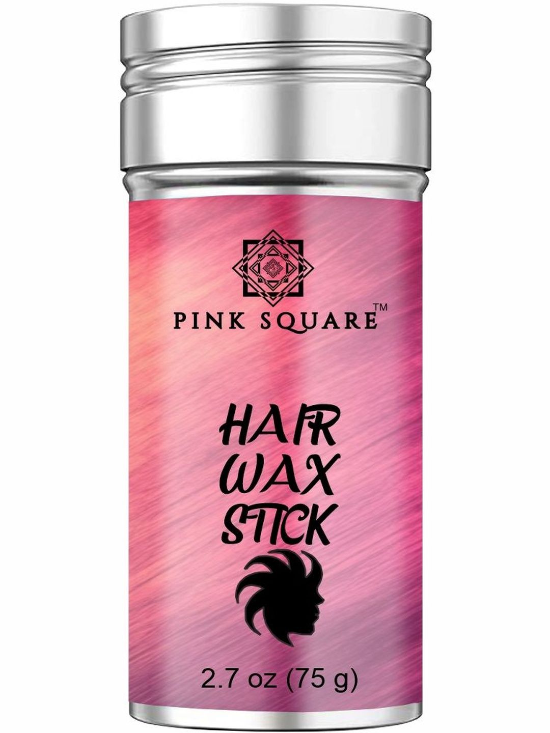 Pink Square Hair Wax Stick With Jojoba & Argan Oil - 75 g
