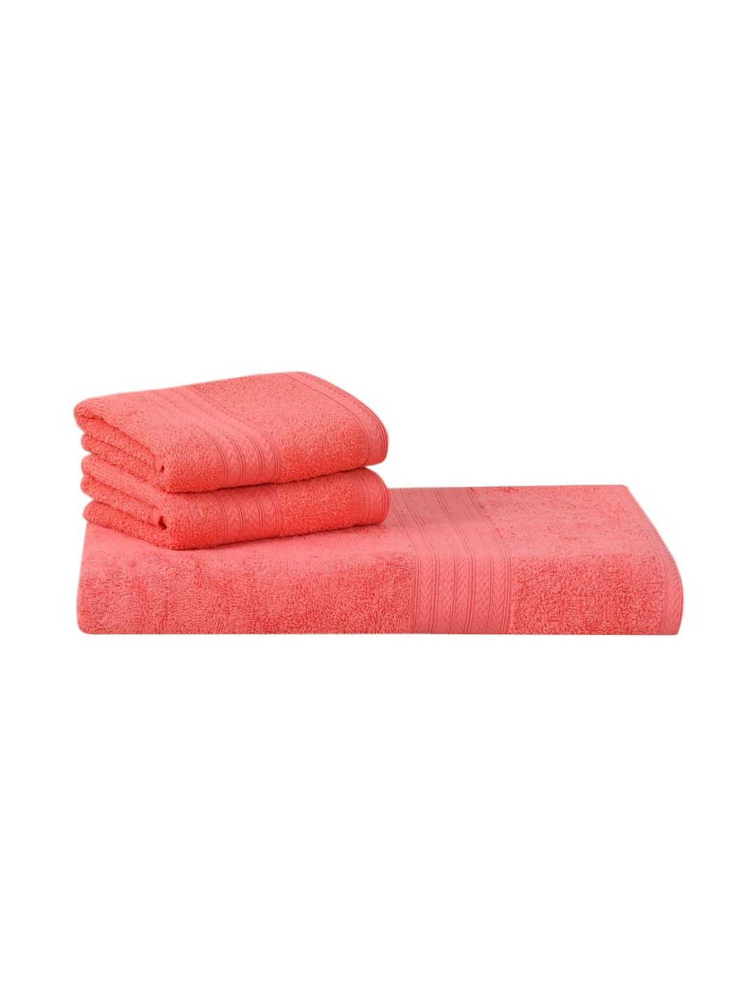 MAFATLAL Peach-Coloured 3 Piece Cotton 450 GSM Towel Set-image-20