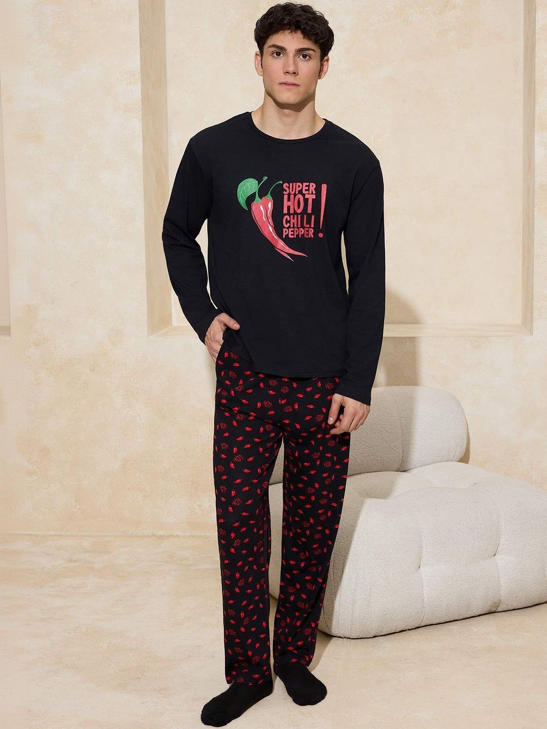 Trendyol Men Printed Night suit-picture-14