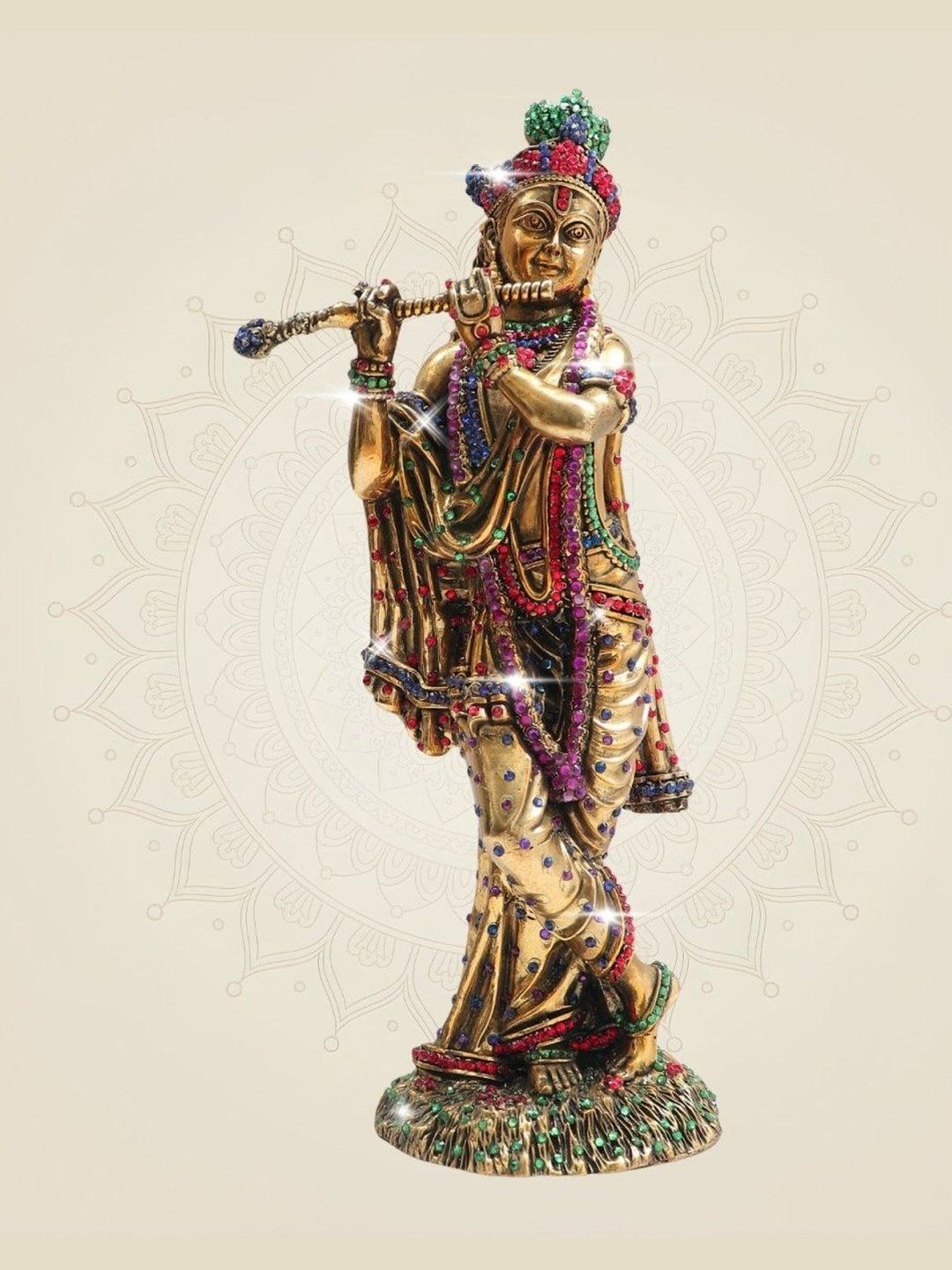 Luxeartisanship Rajna Idols Rose Gold Brass Antique Finish Handcrafted Showpieces 12 Inch-picture-29