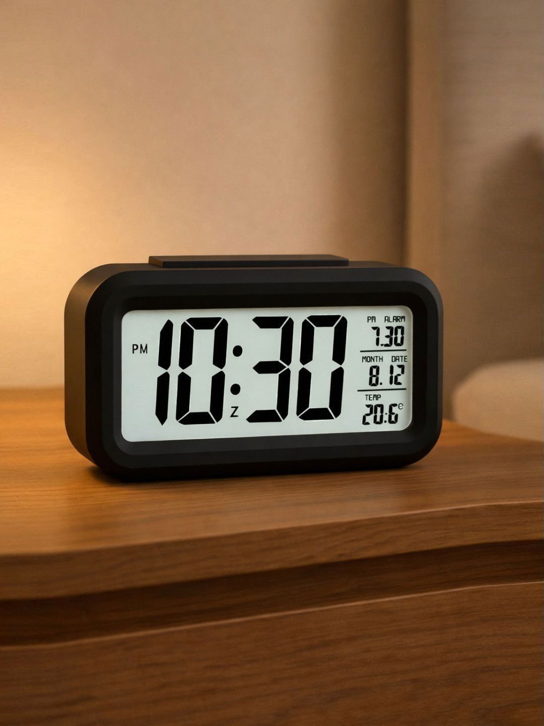 EarthCraft Black Alarm Clock-picture-10