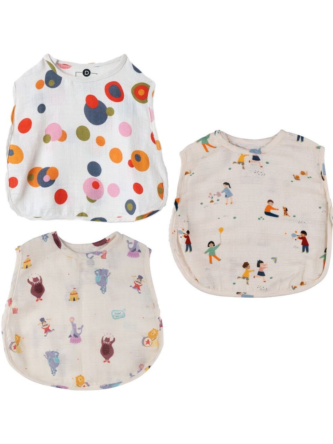 DULAAR Pack of 3 Printed Assorted Organic Cotton Jhabla-picture-58