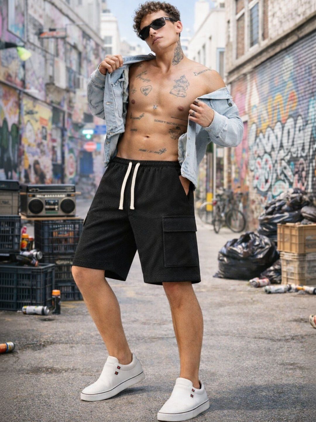 SWADESI STUFF Men Cargo Shorts-picture-13