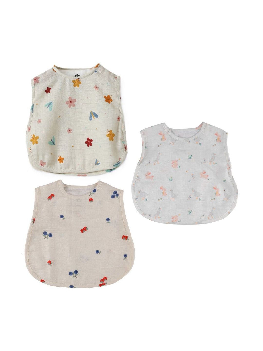 DULAAR Pack of 3 Printed Assorted Organic Cotton Jhabla-picture-37