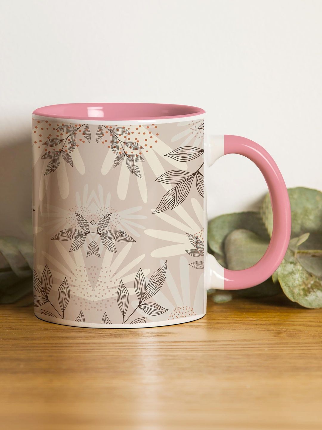 PRINT N GIFTS Floral Printed Ceramic Glossy Mugs Set of Cups and Mugs-picture-49