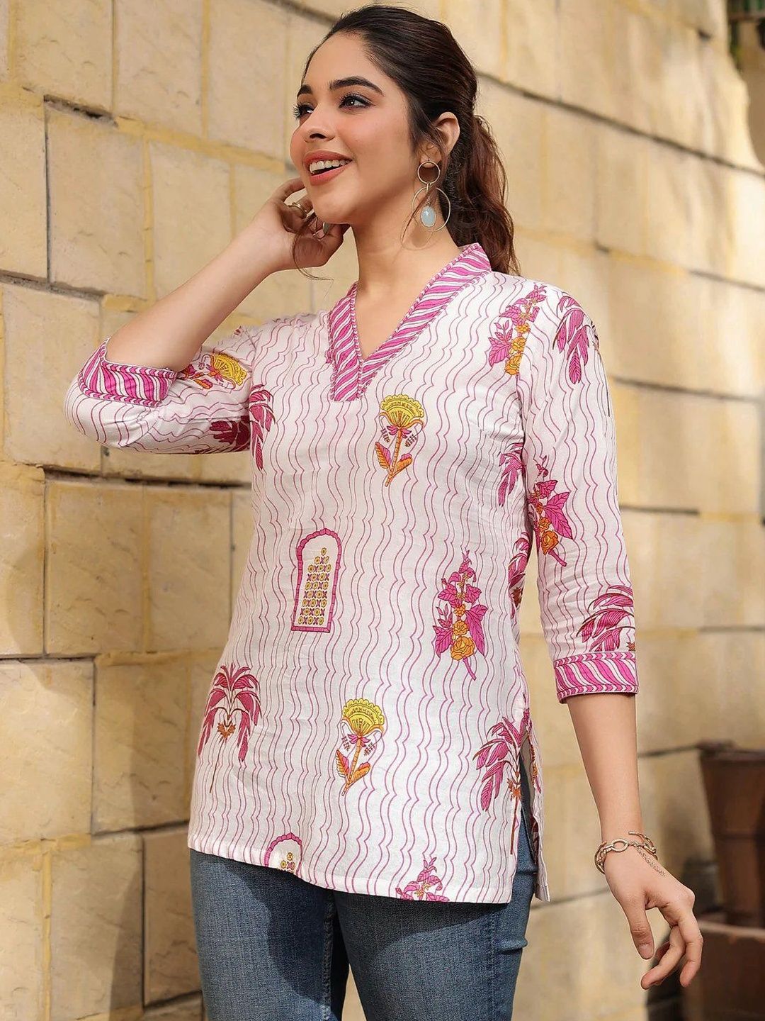 Grit N Groove Floral Print Cotton Top-picture-20