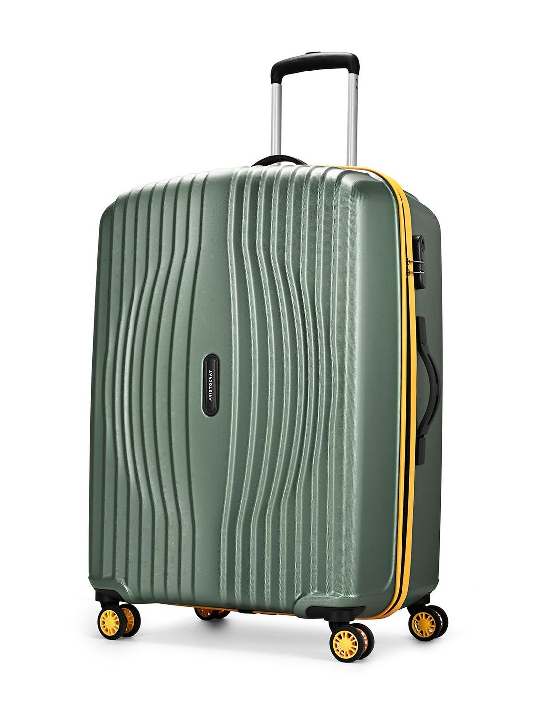 Aristocrat Vortex Plus Green Large Hard Luggage 76cm Check-in Trolley Bag with 8 Wheels-image-37