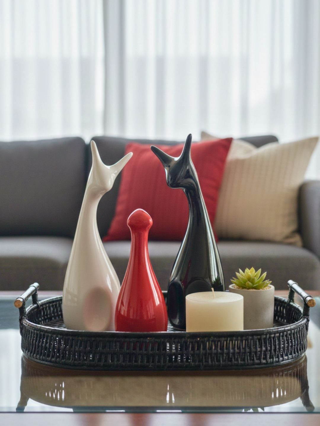 Kreative Arts Red Figurine Showpiece-image-30